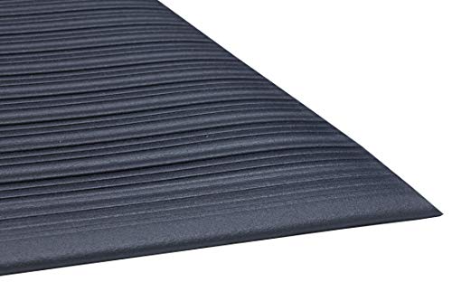 Guardian Air Step Anti-Fatigue Floor Mat, Vinyl, 2'x3', Black, Reduces fatigue and discomfort, Can be easily cut to fit any space - size: 36"L x 24"W x 0.3"Th