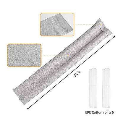 VISEMAN 36 Inch Under Door Stopper-Door Noise Blocker, Double Sided Door Stopper, Machine-Washable - color: Nylon-cotton Beige
