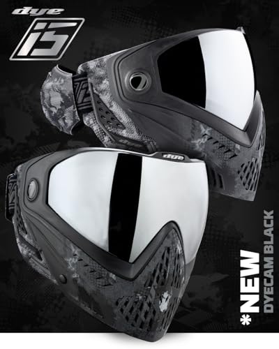 Maddog Dye i5 Thermal Anti-Fog Paintball Airsoft Mask Goggle System Combo with Microfiber Bag | Safety Certified Protection - color: Dyecam Black Fade
