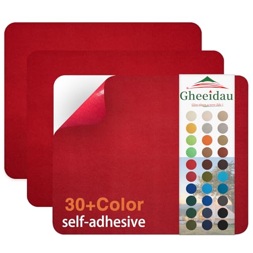 Gheeidau Canvas Repair Patch 9×11 Inch 3Pcs Waterproof Self-Adhesive Fabric Repair Patch for Tents,Boat Cover,Pop Up Canopy,Patio,Bags,Car Seats,Sofas,Furniture Cover(Red) - color: Red, size: 9"×11"×3PCS