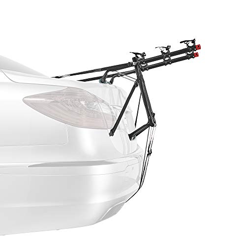 Allen Sports Deluxe Trunk Mount 3-Bike Carrier, Model 103DN-R, Black - color: Red/ Black, size: 3-bike, style: Bike Rack