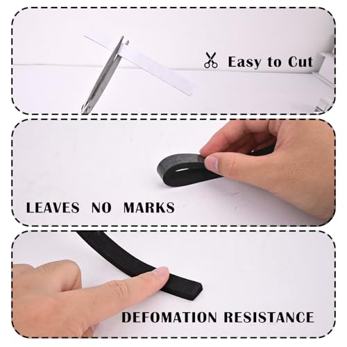 1/2 Inch Wide x 1/4 Inch Thick Foam Weather Stripping Black,Single Sided Foam Tape for AC Window and Doors,Closed Cell Foam Weather Strip,Self-Adhesive Foam Insulation Tape 33 Feet - size: 1/2In x 1/4In x 33Ft