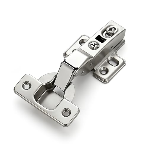 HOME EDIT 1 Pairs 2 Pack European Half Overlay Soft Close Cabinet Hinges Concealed Kitchen Cabinet Hinges Heavy-Duty Frameless Adjustable for Cupboard Hardware - size: Half Overlay