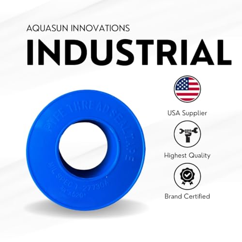 Teflon Tape 3/4 Inch x 520” – PTFE Thread Seal Tape for Plumbers, Pipe Fittings, Air & Water Lines – Leak-Proof, Non-Stick, Easy to Apply (1)
