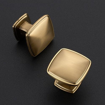 Ravinte 15 Pack Champagne Bronze Kitchen Cabinet Square Knob Single Hole Cabinet Hardware for Dresser Drawer Cabinet Pulls Drawer Knobs Cabinet Knobs - color: Champagne Bronze