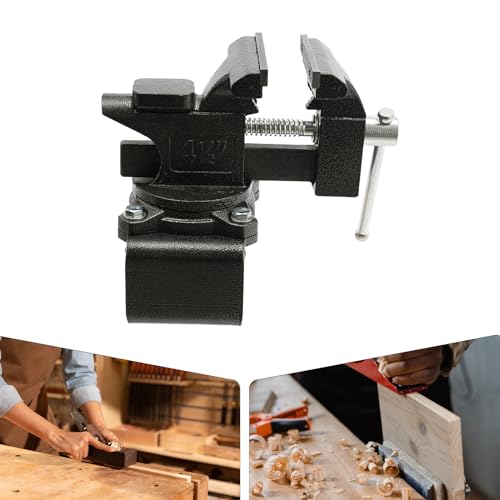 Bench Vise, 4.5"/6" Heavy Duty Cast Iron Workbench Vise with Anvil, 2-in-1 270-Degree Swivel Multipurpose Vise, Table Clamp for Woodworking Drilling, Pipe Cutting, Welding and DIY (4.5in) - size: 4.5in