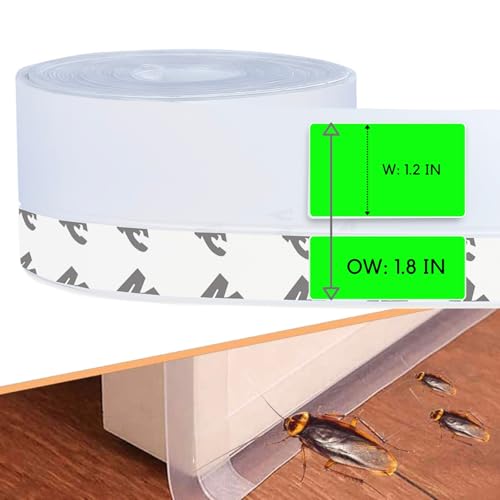 Weather Stripping Door Seal – 33ft Extra-Wide Silicone, Strong Adhesive, Seals Large Gaps for Maximum Winter Cold Protection and Weatherproofing, 1.8in Transparent - color: Transparent, size: 1.8 in-33ft