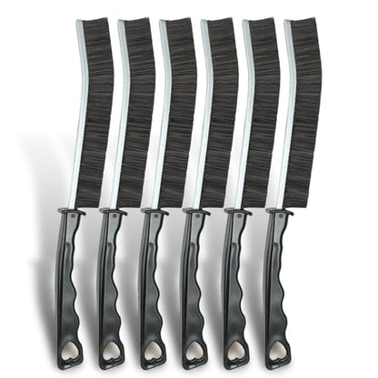 6pcs Hard Bristle Crevice Cleaning Brush Set, Grout Brush, Skinny Scrub Brush Thin Cleaning Brush for Tight Spaces Corner Brushes Gap Cleaner Tool for Bathroom Tiles, Kitchen, Shower, Window Tracks