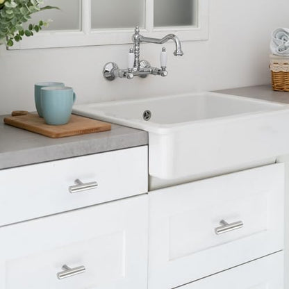Estmoon 30 Pack Cabinet Knobs Brushed Nickel Cabinet Handles, Stainless Steel Single Hole Kitchen Cabinet Knobs Silver Cabinet Pulls for Kitchen Cabinets and Dressers,2 Inch Overall Length Drawer Knob - color: Brushed Nickel, size: 1 Hole Mount, style: Kn