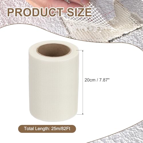 PATIKIL Drywall Repair Mesh Tape, 8 inch x 82 ft Fiberglass Repair Patch Self-Adhesive Dry Wall Joint Tape 10 Mesh Wall Hole Crack and Seam Patch, White - size: 8 Inch X 82 Feet