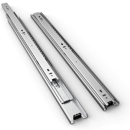1 Pairs Full Extension Drawer Slides, 22 Inch Heavy Duty Drawer Runners, Side Mount Dresser Cabinet Rails, 1.77 Inch Width Slides for Kitchen Cabinet, 100LB(45kg) Capacity, Anti-Rust & Long-Lasting - size: 22inch