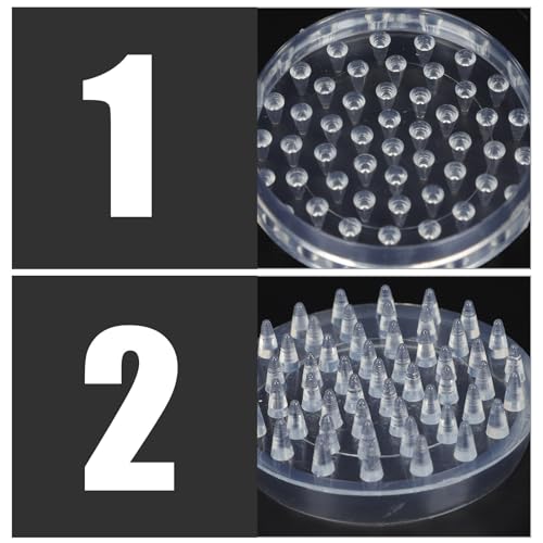 DOITOOL 10pcs Round Anti-Skid Furniture Pads Spikes 48mm Table Leg Protectors Floor Protection for Chairs and Sofas