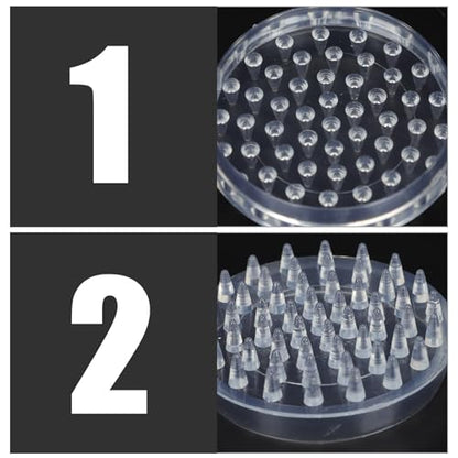 DOITOOL 10pcs Round Anti-Skid Furniture Pads Spikes 48mm Table Leg Protectors Floor Protection for Chairs and Sofas