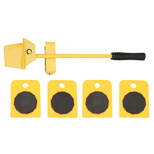 Hilitand Furniture Lifter Set 4 Sliders Sofa Transport Kit for Moving Couches Refrigerators Heavy Objects, Bearing 150KG (Yellow)