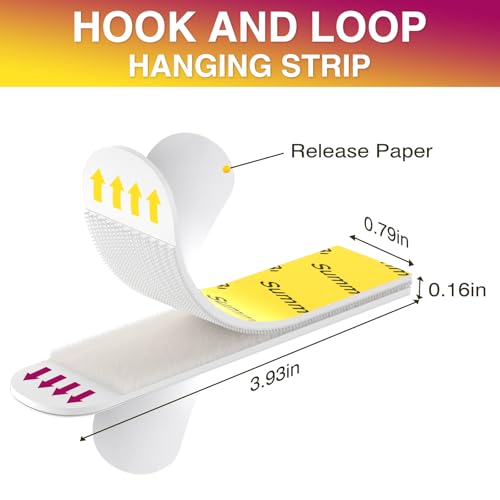 Picture Hanging Strips Heavy Duty XL 40 Pairs/80Strips, Damage Free Hanging Picture Hangers, Removable Adhesive Hook and Loop Wall Strips, Frame Stickers No Nails for Home Decor Wall Posters