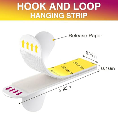 Picture Hanging Strips Heavy Duty XL 40 Pairs/80Strips, Damage Free Hanging Picture Hangers, Removable Adhesive Hook and Loop Wall Strips, Frame Stickers No Nails for Home Decor Wall Posters