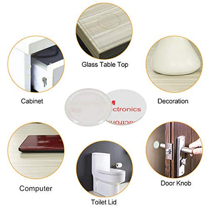 18pcs Glass Top Bumpers, Silicone Adhesive Furniture Bumpers for Glass Table Door Cabinet Drawers - size: 30mm, 2mm