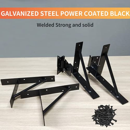 Gate Corner Brace Bracket Heavy Duty Adjustable No Sag Kit Durable Solid Iron for Shed Doors,Driveway Gates,Corral Gates,Wood Windows,Gate Frame Kit,Gate Hardware