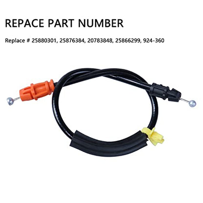 16.5" Door Latch Cable Compatible with 2007-2014 Chevy Silverado Tahoe Yukon Sierra Escalade, Driver/Passenger Side Front Doors for Power Door Locks - Replace 25880301 25876384 924-360 - size: 16.5" Door Latch Release Cable