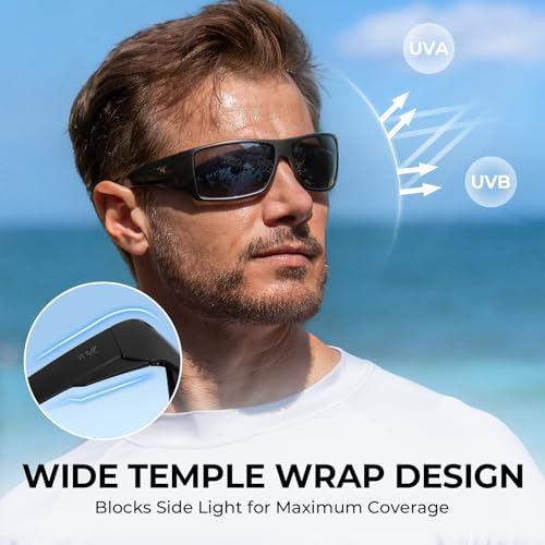 KastKing Iditarod Polarized Sport Sunglasses,PuriVex Protective Lens Coating Fishing Sunglasses For Driving Cycling Running - color: I: Gloss Tal Light Blue Frame, Ice Blue Revo Lens