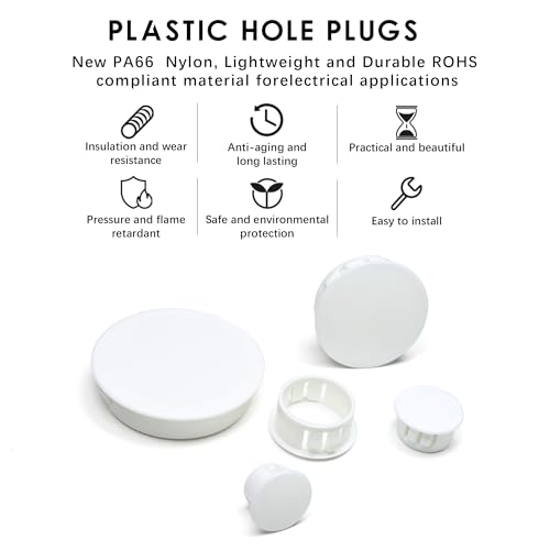 1-1/2 In/38 mm Plastic Hole Plugs, White Locking Snap in Locking Screw Hole Covers Flush Mount Round Panel Plugs, Tubing Post End Cap for Chair Table Furniture Cabinets, 10PCS - style: 38mm (1-1/2")