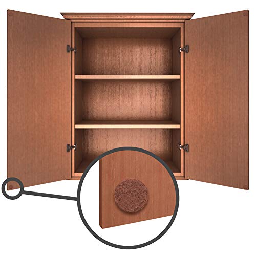 Furniture Felt Pads 3/8" (10mm) Diameter Round 3M Self Adhesive Protects Kitchen Cabinets, Drawers, Desks and Furniture Against Bumps and Scratches 200 Pack - Mocha (Medium Brown) - color: Mocha 200 Pack