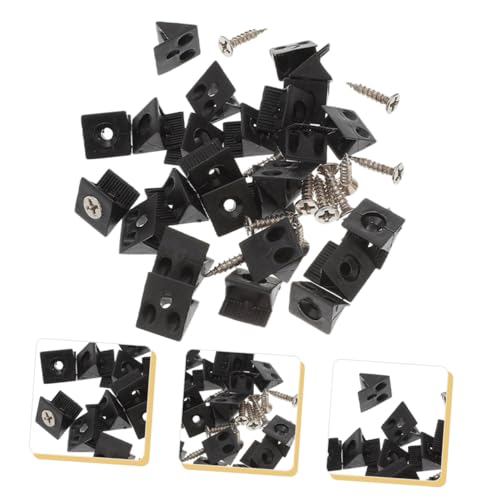 OSALADI 400pcs Repair Kit Angle Brackets Iron Screws for Cabinet Drawer Reinforcement and Repair Corner Brace for Furniture Support