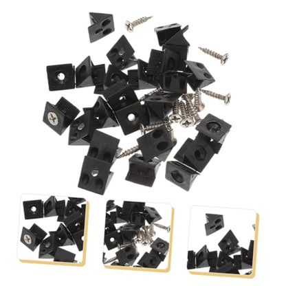 OSALADI 400pcs Repair Kit Angle Brackets Iron Screws for Cabinet Drawer Reinforcement and Repair Corner Brace for Furniture Support