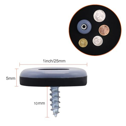 Teflon Furniture Sliders, 48pcs 1inch Reusable Furniture Glides with Screws for Carpet Tile Hardwood (Grayish Blue) - color: Grayish Blue, size: 1 inch Round (48 Count)