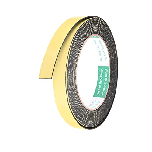 uxcell Sealing Foam Tape 15mm Wide 1mm Thick 5m/16.4ft Long, Self Adhesive Weather Strip for Window Door Insulation - size: 15mmx1mmx5m