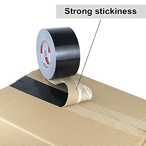 Wide Duct Tape, Industrial Grade 30Yards (90 ft) Wide Tape Duct 3 Inch, 9 Mil Heavy-Duty, Waterproof, Strong, Flexible, No Residue, for Crafts & Home Improvement (Black, 3'' x 90ft) - color: Black, size: 3'' x 90ft