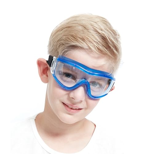 Kids Anti-fog Safety Goggles, Kids Lab Goggles, Adjustable, Compatible with Nerf Gun - color: Blue