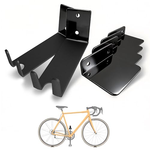 Ultrawall Wall Mount Bike Pedal Hanger, Heavy-Duty Horizontal Bike Rack for Garage, Indoor Bike Hanger, Holds Up to 70 lbs, 2 Pack - style: Hold 2 Bikes