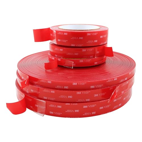 3M 4910/CLR055 Scotch 4910 VHB Tape: 1/2" x 15 ft., Clear