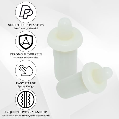 Aifeier ET 8 Pieces Cabinet Door Repair Pins Damper Replacement Repair Pins Blinds Spring Loaded Furniture Fittings Door Spring Parts, White - color: White-Plastic