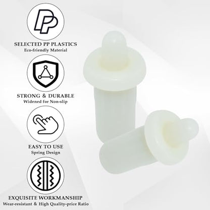 Aifeier ET 8 Pieces Cabinet Door Repair Pins Damper Replacement Repair Pins Blinds Spring Loaded Furniture Fittings Door Spring Parts, White - color: White-Plastic