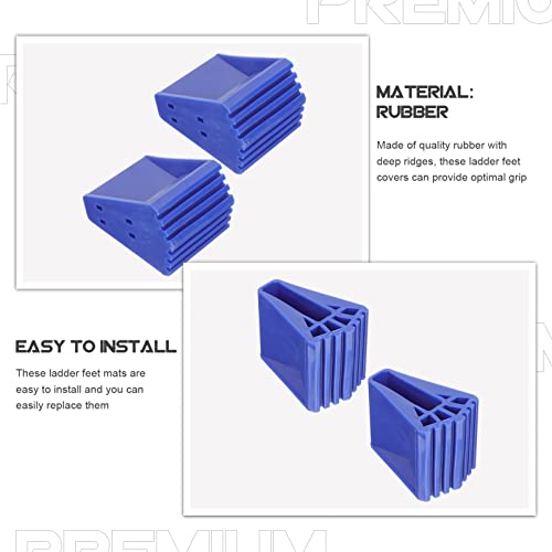 Balacoo Non-Slip Ladder Feet Mats Ladder Pad Covers for Stairs in Rubber for Home Industrial Use