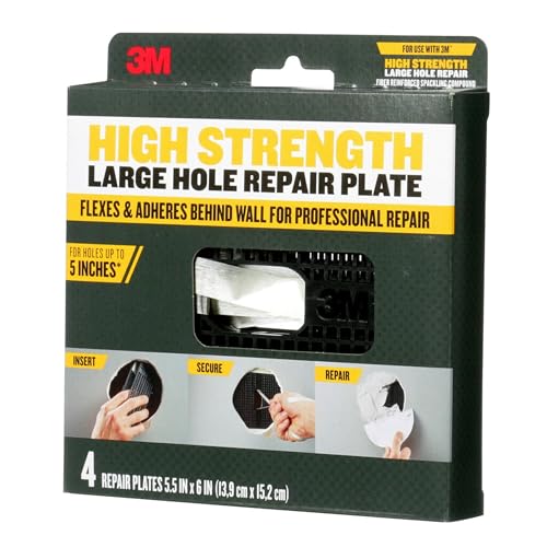 3M High Strength Large Hole Repair Plate, 4-pack