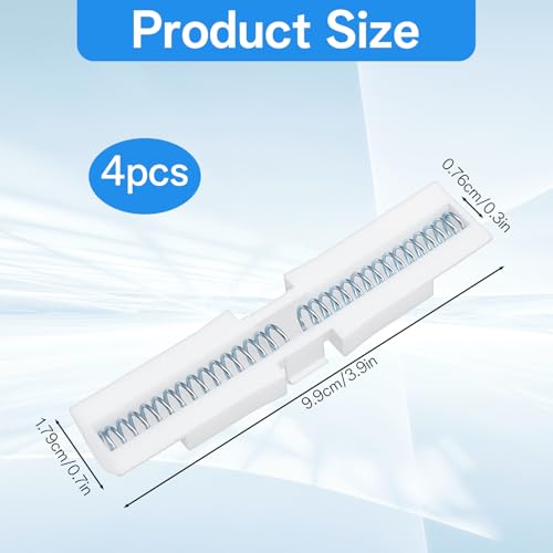 4PCS Bifold Door Slide Guide Hardware, White Abs Bi Fold Closet Door Spring Sliding Track Bi-Fold Doors Hardware Repair Kit for Top Mount Protect Doors Tracks
