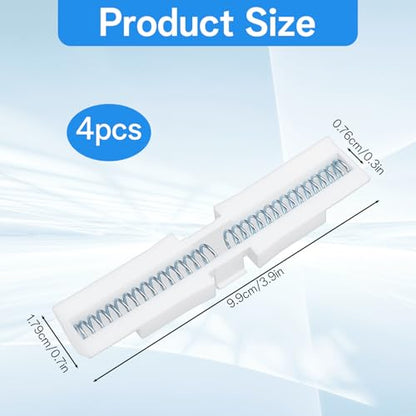 4PCS Bifold Door Slide Guide Hardware, White Abs Bi Fold Closet Door Spring Sliding Track Bi-Fold Doors Hardware Repair Kit for Top Mount Protect Doors Tracks