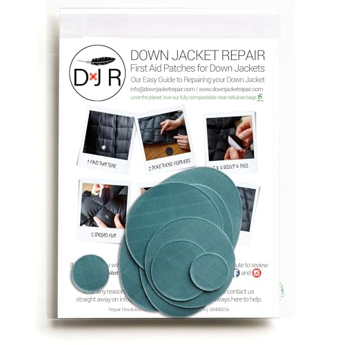 Down Jacket Repair Patches - Self-Adhesive Down Jacket Repair Patches | Waterproof, Tear-Resistant, Pre-Cut Patches | 7-Piece Set for Outdoor Gear, Sleeping Bags & Tent - color: Pigeon Grey
