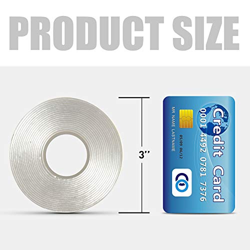 VERSAF Double Sided Tape Heavy Duty - 3/4" 10' Acrylic Clear Strong Adhesive Removable No Residue Double Sided Tape Mounting for Carpet Fix/Home Office wall/Poster/LED Lights/Car Decor/Glass Decor - size: 3/4"