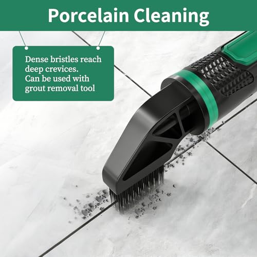 6 in 1 Caulk Remover Tool with Dual-End Multi-Function Handle – Includes Grout Removal Tool for Bathroom, Kitchen, Tile, Shower, Sink & Window Sealing and Cleaning - color: Green
