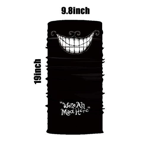 Seamless Neck Gaiter Shield Scarf Bandana Face Mask Seamless UV Protection for Motorcycle Cycling Riding Running Headbands - color: 4pcs-weird Smile