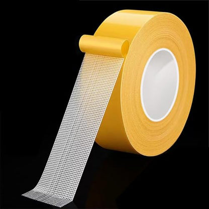 CHENYA 164 Ft Double Sided Tape Heavy Duty,High Tack Strong Wall Adhesive with Fiberglass Mesh,Super Sticky Resistente Clear Hem Tape for Crafts,Carpet,Picture,1.18" Wide - size: 1.18" x 164FT