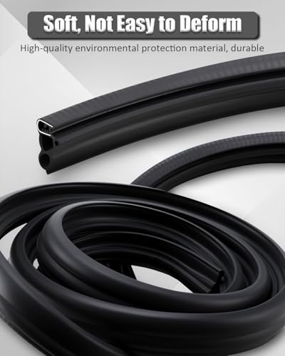 5FT Car Door Seal Strip with Upgraded 3-Bulb Side Design, Universal EPDM Rubber Weather Stripping for Truck, RV, Boat & Home Cabinets, Automotive Edge Trim Gasket for Noise Reduction & Waterproof - size: 5 Feet
