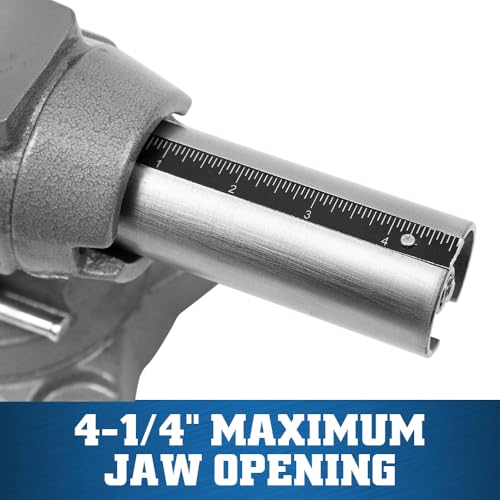 Wilton Multi-Purpose Bench Vise, 4-1/2" Width, 4-1/4" Max Jaw Opening, 2-1/4" Throat (Model 450P) - size: 4-1/2 In.