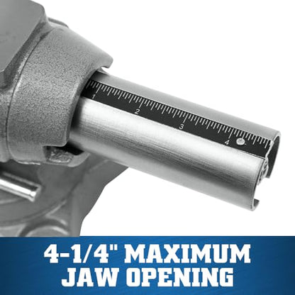 Wilton Multi-Purpose Bench Vise, 4-1/2" Width, 4-1/4" Max Jaw Opening, 2-1/4" Throat (Model 450P) - size: 4-1/2 In.