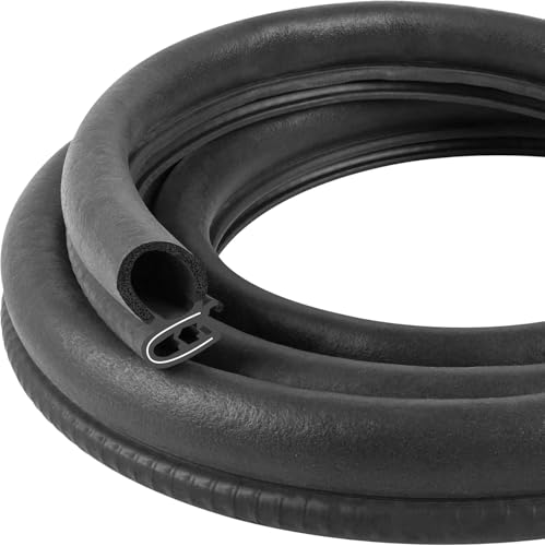 Automotive Door Weather Stripping 11Ft Car Door Rubber Edge Trim Seal Strip Gasket with Side Bulb for Car Bus Camper Boat RV Truck Doors - color: 11Ft