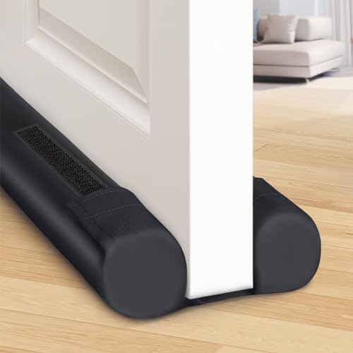 BlissTrends Door Draft Stopper Covers Gaps up to 2.36", Draft Stopper for Bottom of Door Soundproof, Windproof, Dustproof, Block Light, Insect Resistant, Under Door Draft Stopper 36 Inch (Black) - color: Black, size: 36 Inch